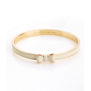 Kate Spade "Take a Bow" Bangle in Gold/White